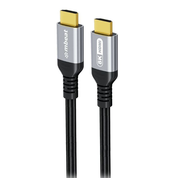 mbeat Tough Link 3m Certified 8K HDMI Cable - Space Grey HDMI 2.1 (male) to HDMI 2.1 (male) 48Gbps 51g mbeat Tough Link 3m Certified 8K HDMI Cable - Space Grey HDMI 2.1 (male) to HDMI 2.1 (male) 48Gbps 51g